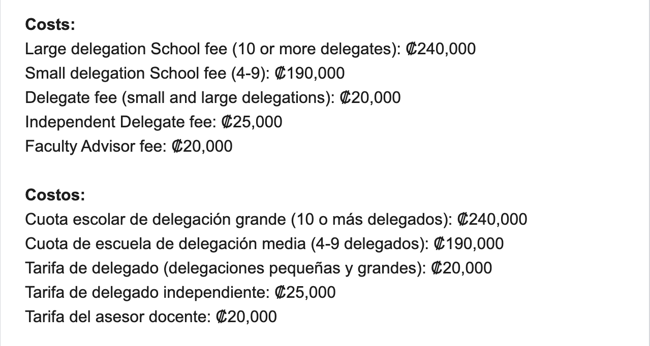 Conference Costs